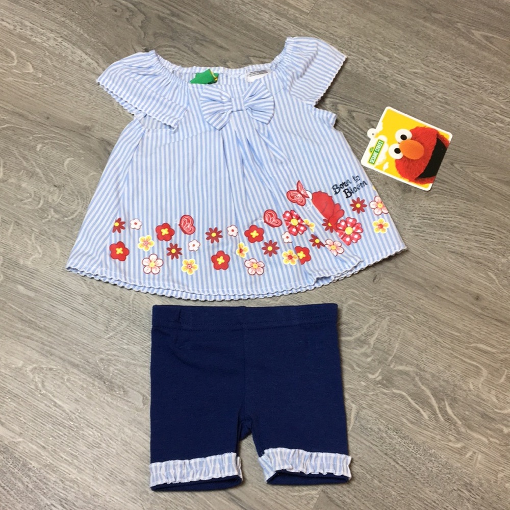 Sesame Street 2 pc outfit 0-3 months